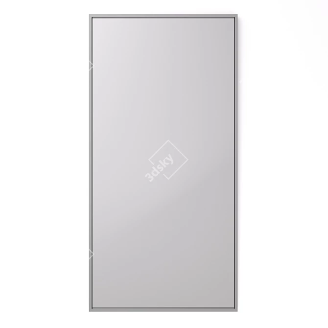 Stainless Steel Framed Mirror 3D model image 4