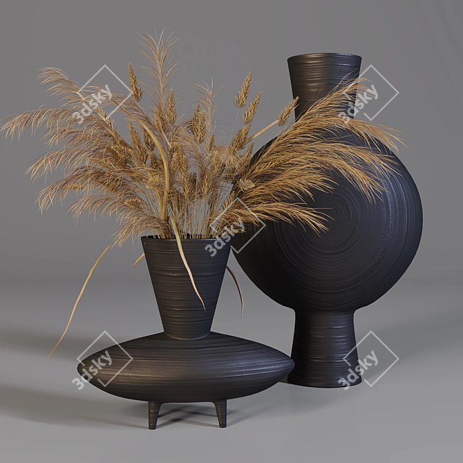 Autumn Bronze Decor Set 3D model image 4