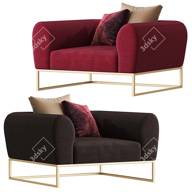 Cozy Comfort Cascadia Armchair 3D model image 1