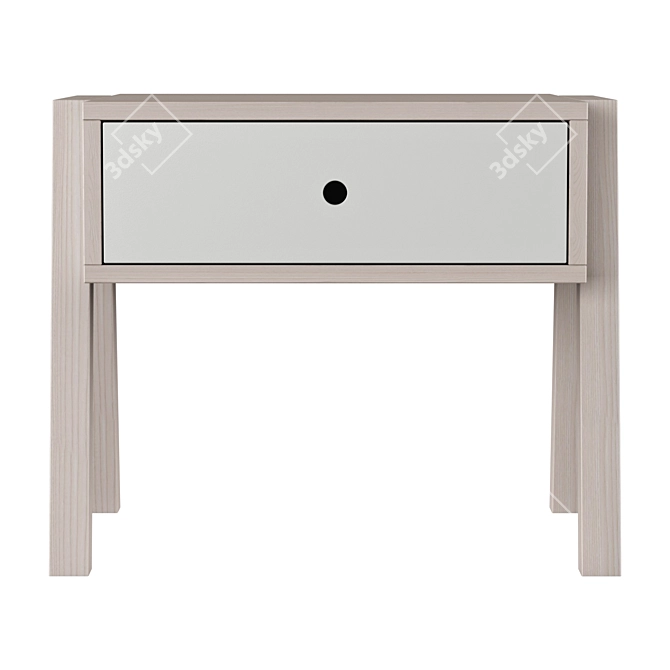 Contemporary Dale 1 Drawer Bedside Table 3D model image 2