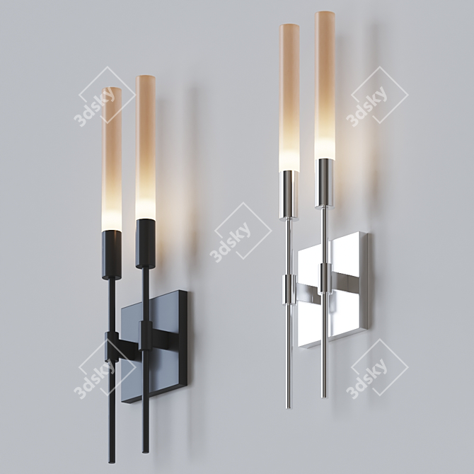 Sleek LED Wall Sconce 3D model image 1