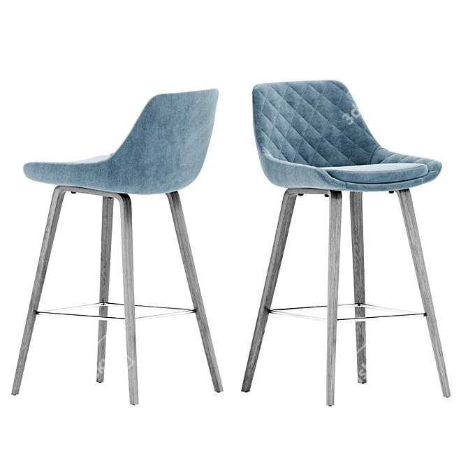 Sleek Joan Bar Stool 3D model image 4