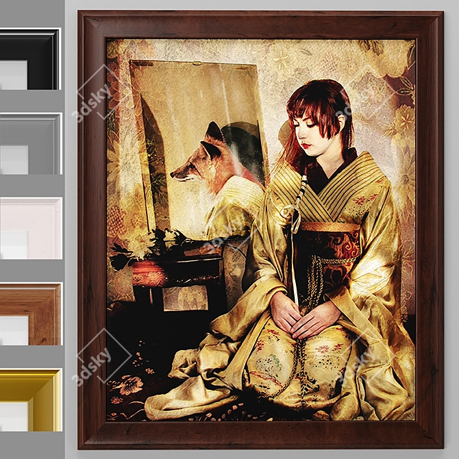 Kitsune Canvas Print - Art Frams 22 3D model image 1