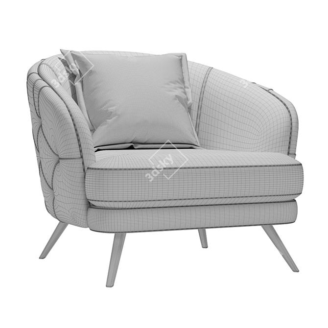 Lario Armchair: Contemporary Comfort and Style 3D model image 4