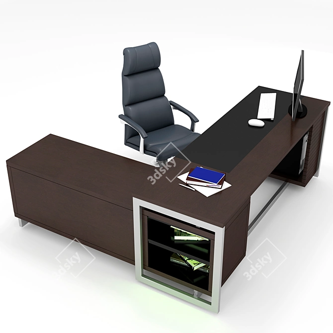 Sleek Office Table - Perfect for Home and Office Settings 3D model image 1