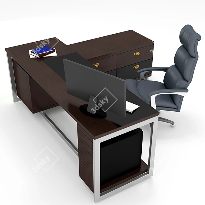 Sleek Office Table - Perfect for Home and Office Settings 3D model image 2