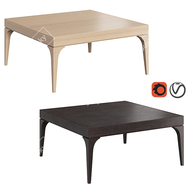 Modern Bridge Coffee Table 3D model image 1