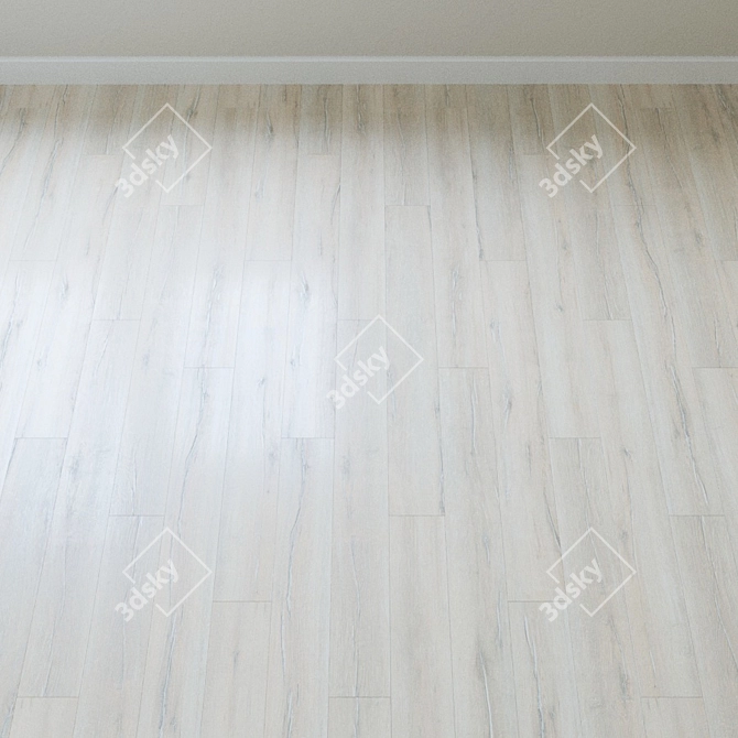 Scandinavian Oak Laminate Flooring 3D model image 2