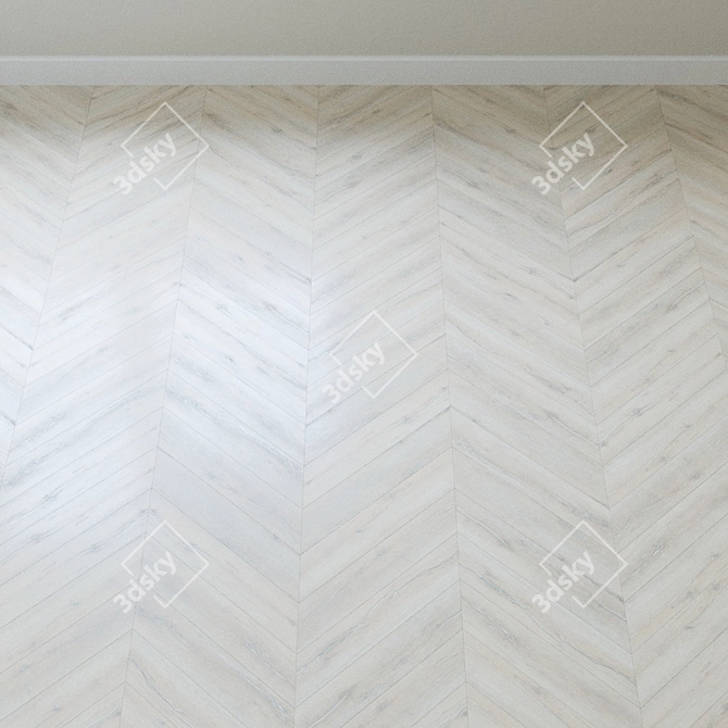 Scandinavian Oak Laminate Flooring 3D model image 3