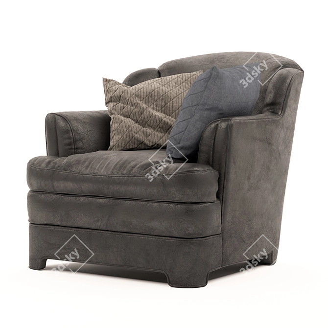 Luxury Comfort Leather Armchair 3D model image 1