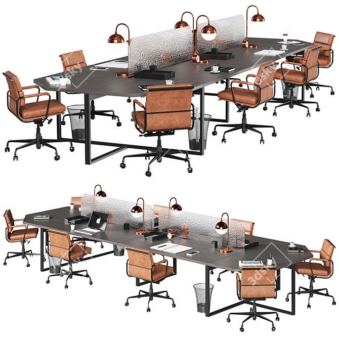 Sleek Office Essentials Set 3D model image 3