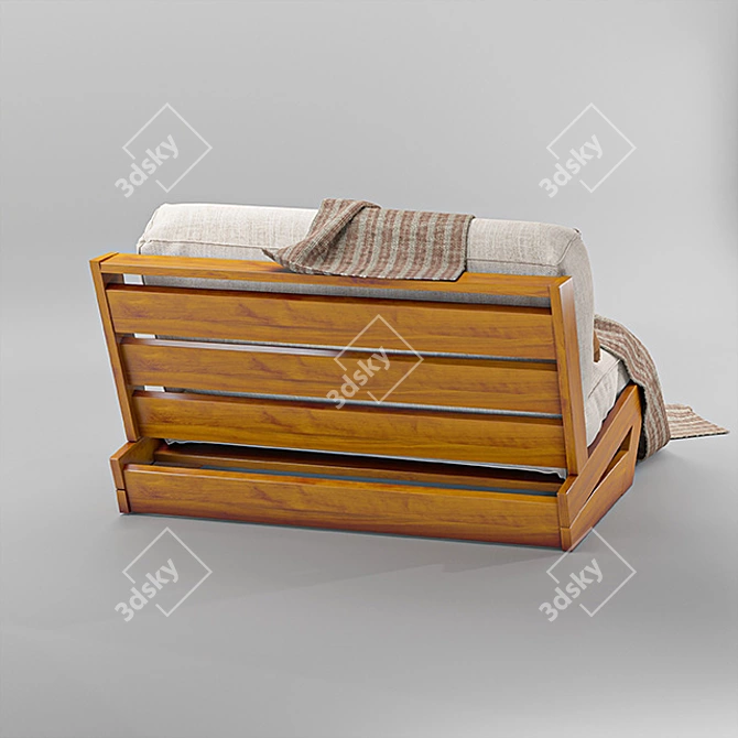 Sunset Teak Lounge Sofa 3D model image 2