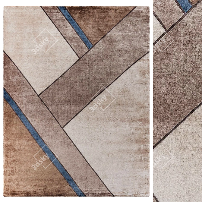 Stylish Interior Rugs 3D model image 1