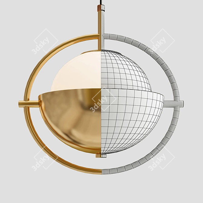 Elegant Kelly Pendant Light 3D model image 2