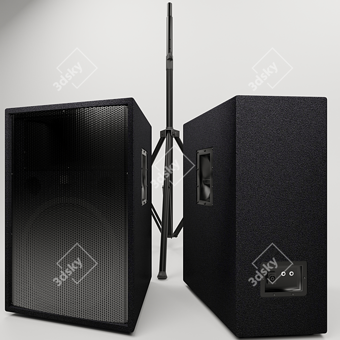 Yamaha R115 Portable PA Speaker 3D model image 4