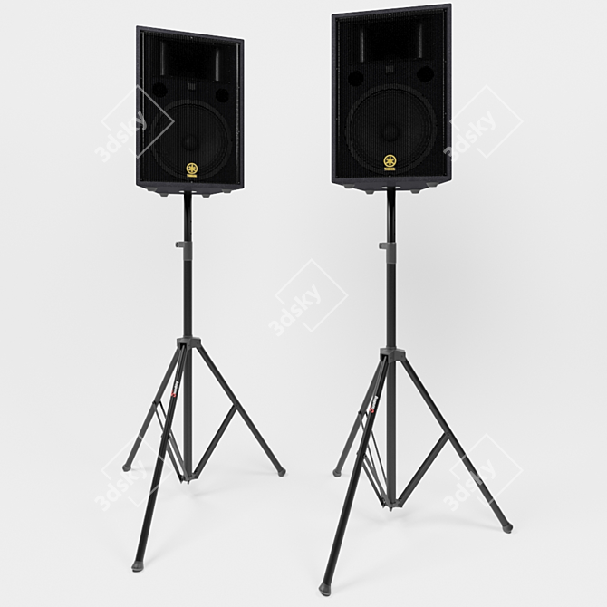 Yamaha R115 Portable PA Speaker 3D model image 5