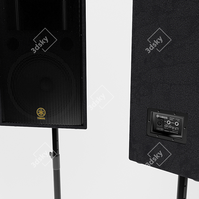 Yamaha R115 Portable PA Speaker 3D model image 7