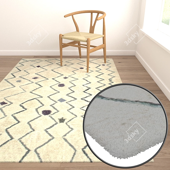 Elevate Your Space with Carpets Set 3D model image 5