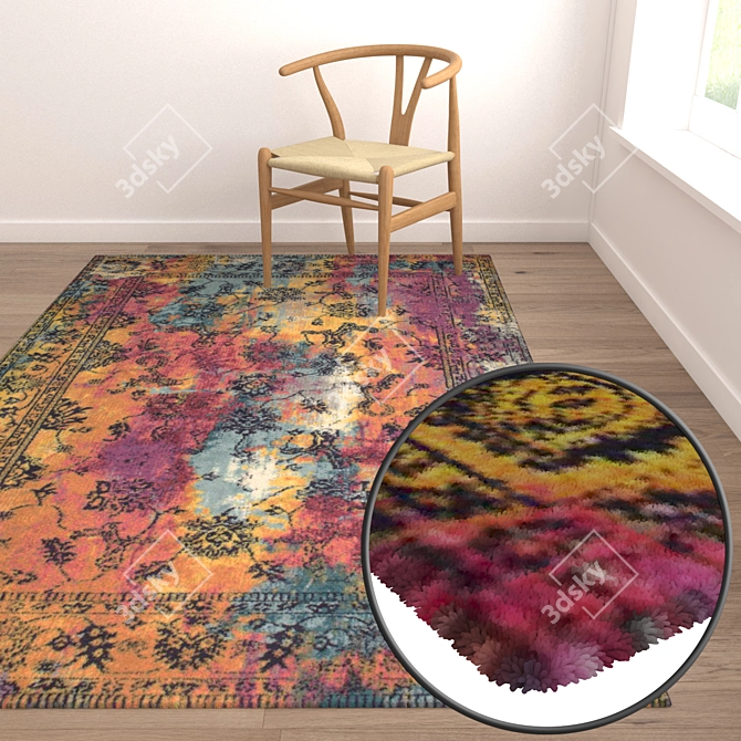 Premium Carpets Set for Stunning Interiors 3D model image 5