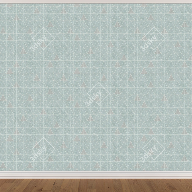 Seamless Wallpaper Set - 3 Colors 3D model image 3