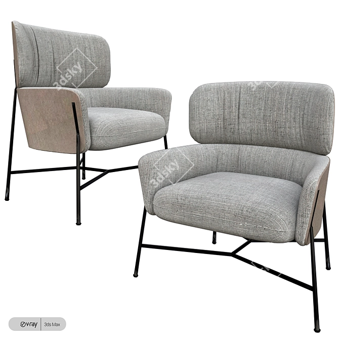 CARISTO Chair: Sleek Design, Exceptional Comfort 3D model image 1