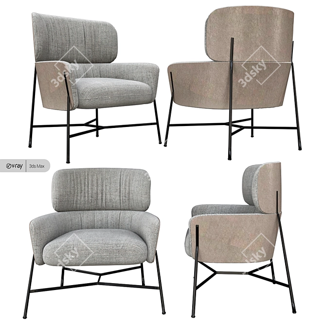 CARISTO Chair: Sleek Design, Exceptional Comfort 3D model image 2
