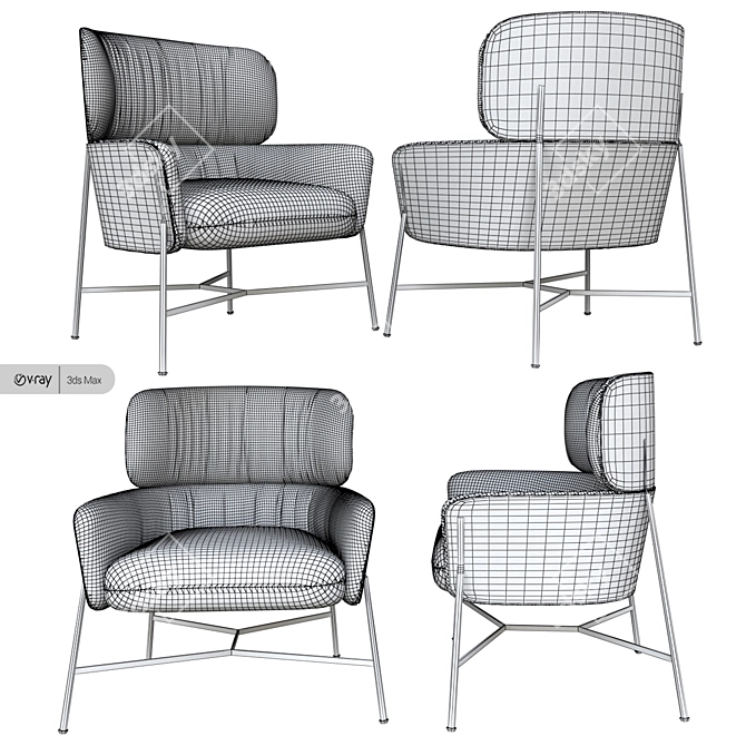CARISTO Chair: Sleek Design, Exceptional Comfort 3D model image 3