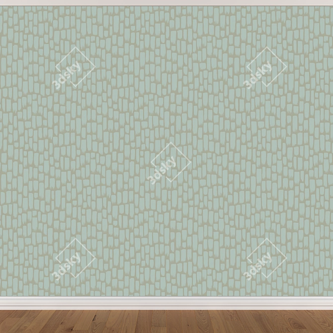 Seamless Wallpaper Set 1345 - 3 Colors 3D model image 4