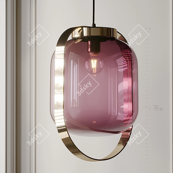 Jupiter Pink Pendant Light 3D model image 3