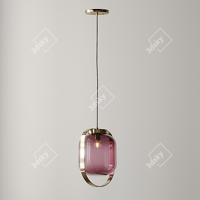 Jupiter Pink Pendant Light 3D model image 4