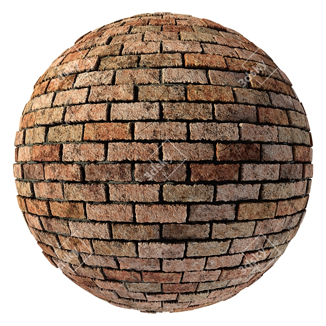 Realistic Roman Brick Texture 3D model image 1