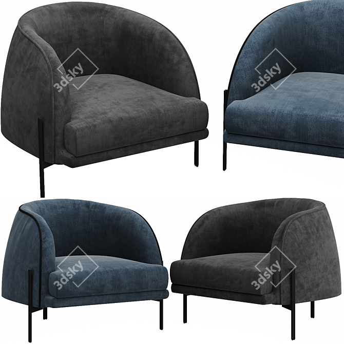 Caillou Armchair: Luxurious Comfort by Liu Jo 3D model image 1