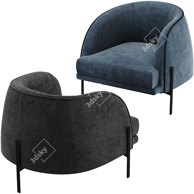 Caillou Armchair: Luxurious Comfort by Liu Jo 3D model image 2