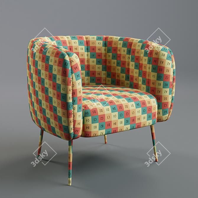 eLuxury Modern Accent Chair | Stylish Seating Solution 3D model image 2