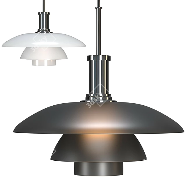 Elegant PH 4½-4 Pendant Light 3D model image 1