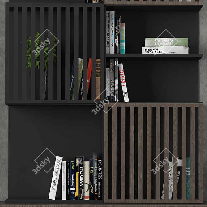 Modular TV Wall Unit | High Quality Textures & Models 3D model image 3