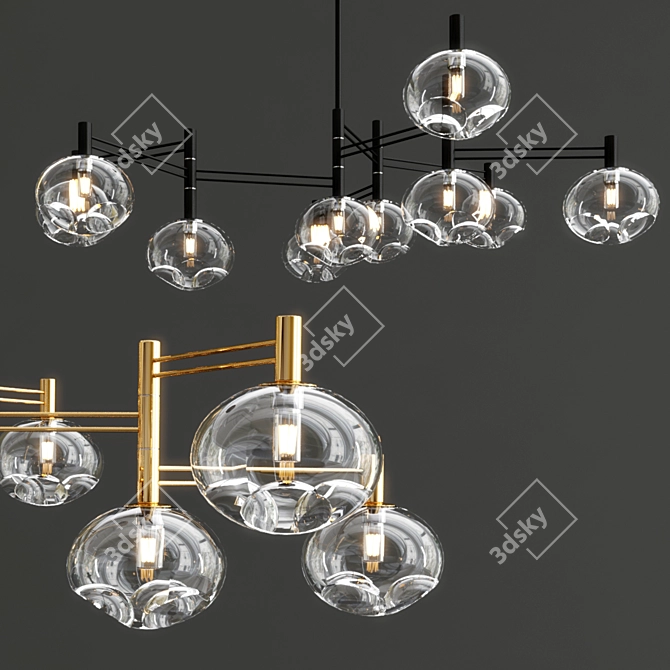 Elegance Unleashed: TEMPER Chandelier 3D model image 1