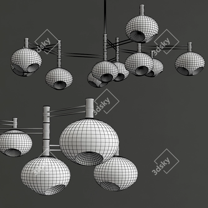 Elegance Unleashed: TEMPER Chandelier 3D model image 2