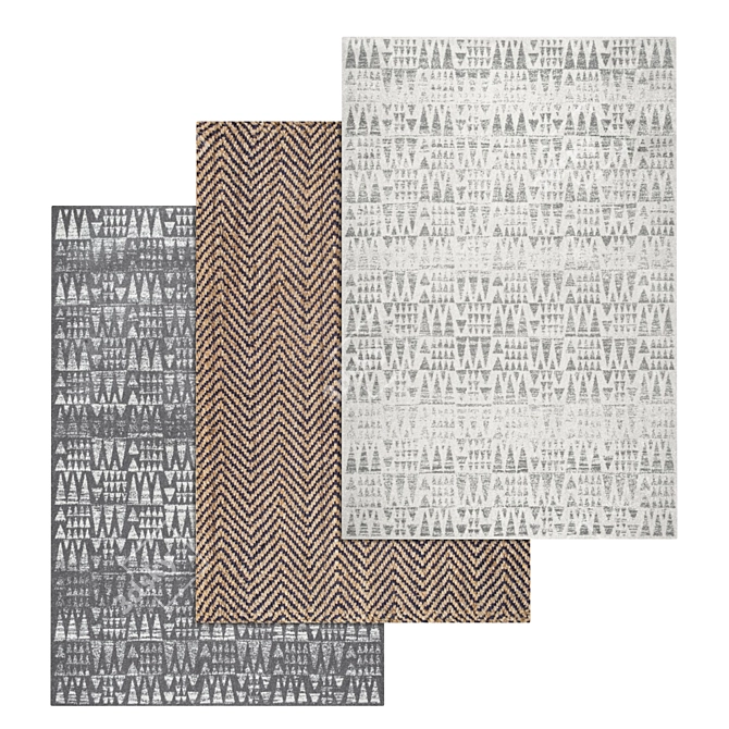 High-Quality Carpet Set 3D model image 1