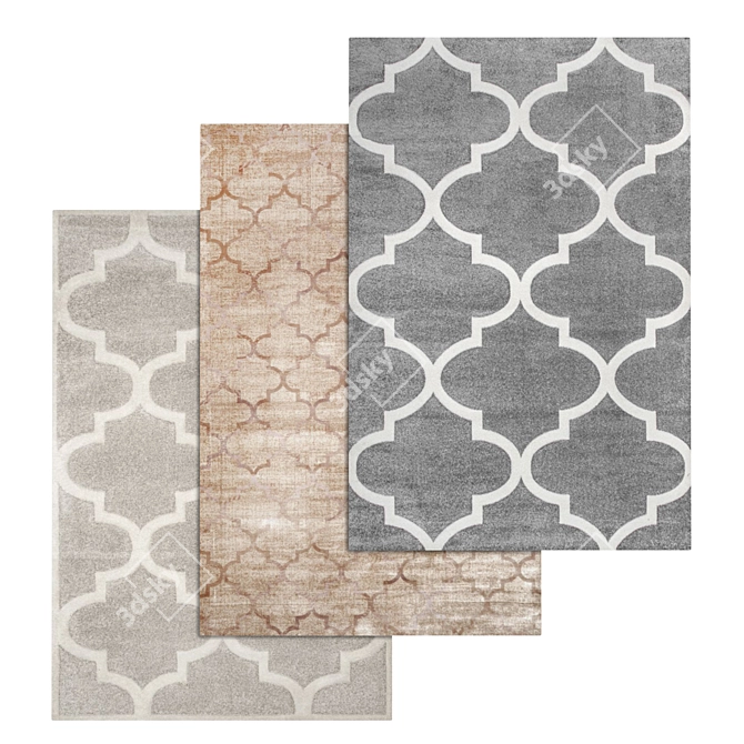 Luxury Carpets Set | High-Quality Textures 3D model image 1