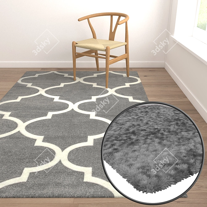 Luxury Carpets Set | High-Quality Textures 3D model image 5