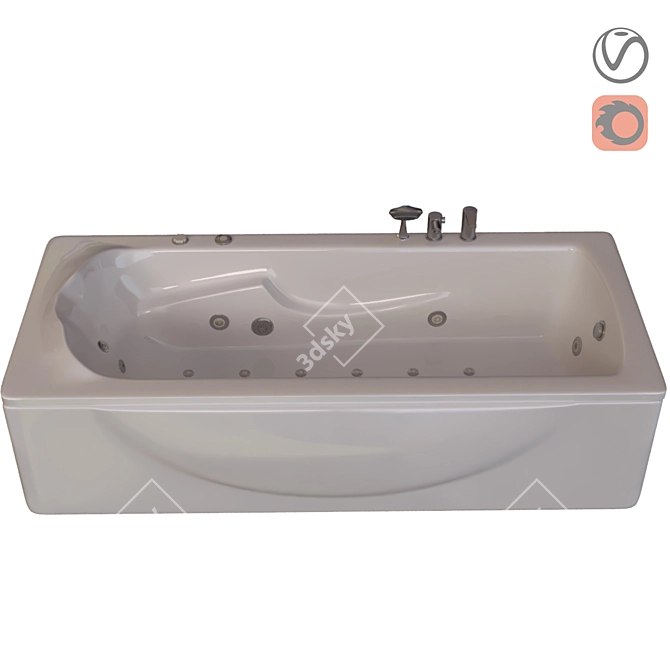 Ultra-Lux Ariana Bathtub 3D model image 1