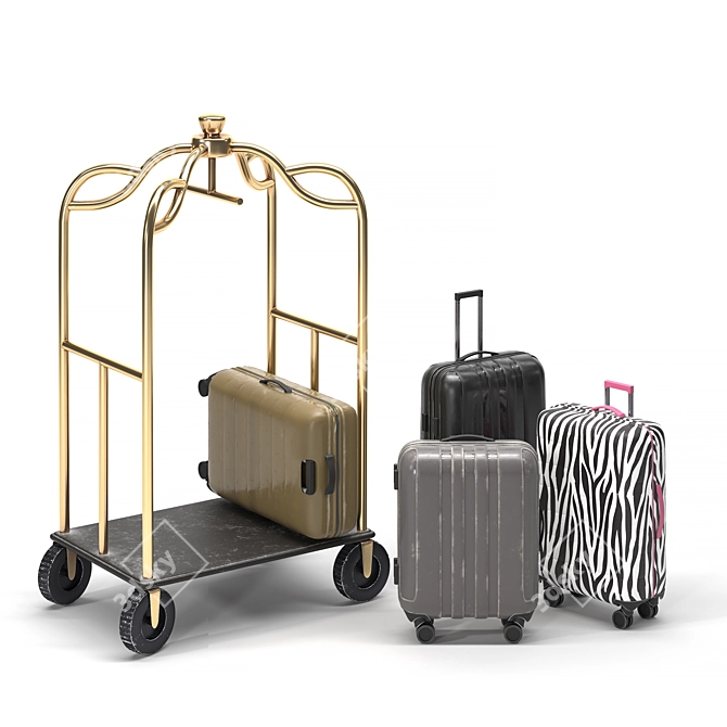 Travel Buddy Cart: Lightweight and Portable 3D model image 1