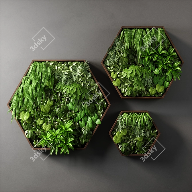 Versatile Vertical Garden 11 - Modern, UV Mapped Design 3D model image 1