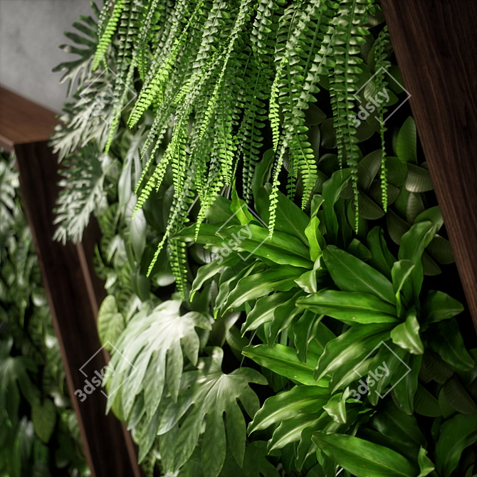 Versatile Vertical Garden 11 - Modern, UV Mapped Design 3D model image 3