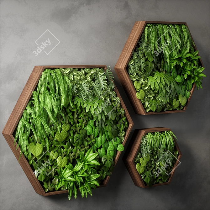 Versatile Vertical Garden 11 - Modern, UV Mapped Design 3D model image 9