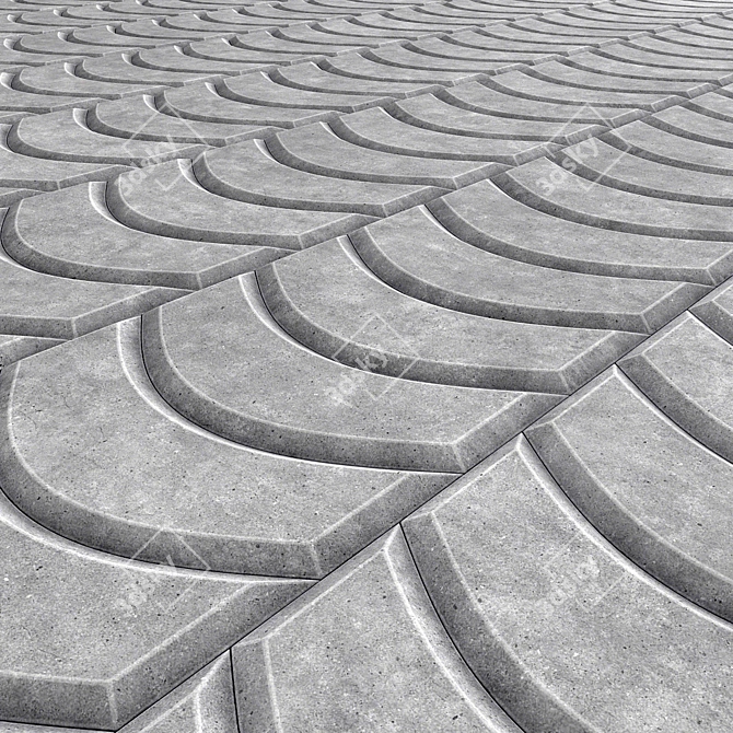 Flagstone Paving: Smooth, Seamless, High-Quality 3D model image 3