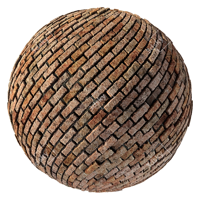 Realistic Roman Brick Texture 3D model image 2