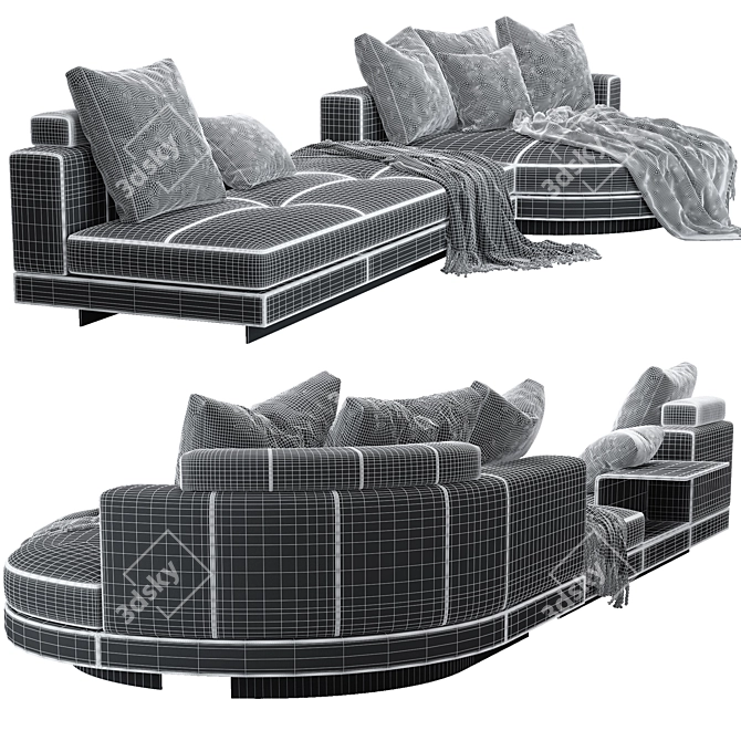 Luxurious Minotti Connery Sofa 05 3D model image 2