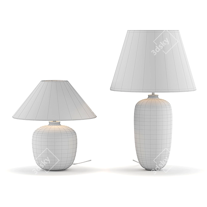 Sleek Torso Table Lamp 3D model image 4